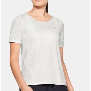 Under Armour White Shirt/Top Large Workout Wear